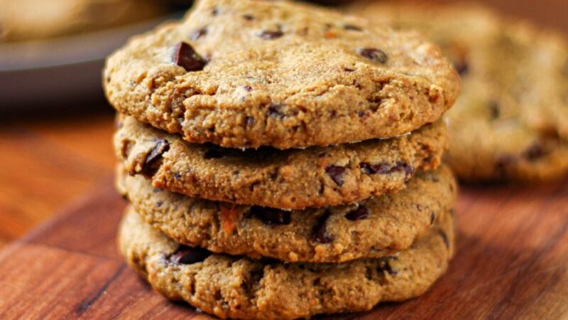 Cookies Veganos de Cenoura com Gotas de Chocolate